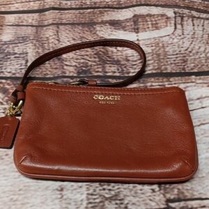 Coach Tan Leather Wristlet